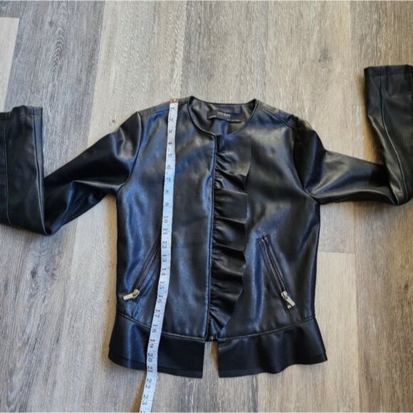 ZARA FAUX LEATHER JACKET - Picture 6 of 15